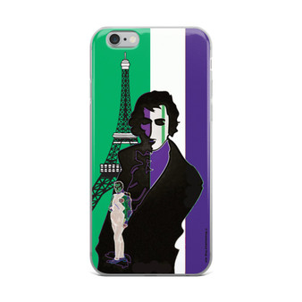 on sale Neoclassical pop art Lime Green purple eiffel tower  napoleon Jacques-Louis David iphone case 