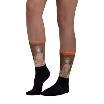 Jacques-Louis David Pink burnt orange portrait Museum Art Socks