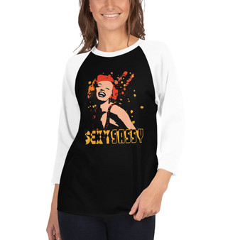 Marilyn Monroe Sexy Sassy 3/4 sleeve raglan shirt