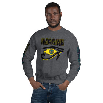 Da Vinci Imagine eye of Horus Vitruvian man grey Unisex Hoodie