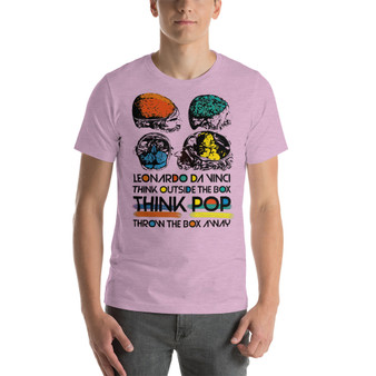 on sale  collectible Da Vinci Think Outside the Box Short-Sleeve Unisex T-shirt by neoclassical pop art online pop art gift store 
