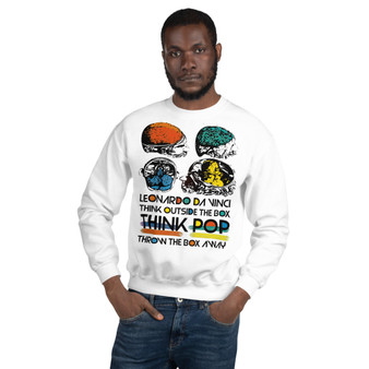 Leonardo Da Vinci Pop Skull Unisex Sweatshirt