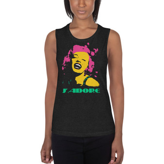 Marilyn Monroe J'adore Ladies’ Muscle Tank