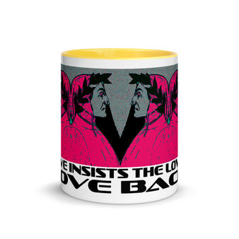 Pink Sandro Botticelli Poet Dante Portrait Coffee Mugs and cups