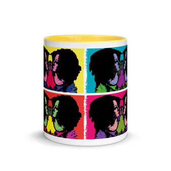 Blue Pink Green Purple Yellow Sandro botticelli yellow blue mug byNeoclassical Pop Art