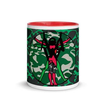 Da Vinci Vitruvian Red Pop Mug