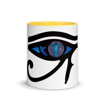 Da Vinci Think Avid Vitruvian Man Blue Eye of Ra Mug