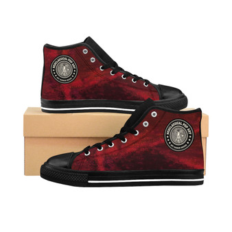 The Da Vinci Women's High-top Rouge Abstract art Sneakers