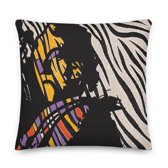 Sandro Botticelli Self Portrait Throw Pillow Black and White Zebra Décor