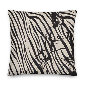 Eduard Manet Nude in Nature back off white zebra Pillow