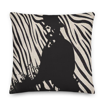 Leonardo Da Vinci Square Accent Pillow eduard manet Black and White Zebra Décor