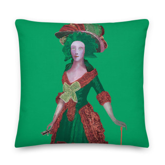 Goya green decorative throw pillow Pillow art fashion and design