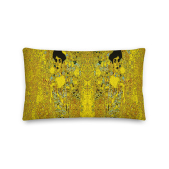 Gustav Klimt yellow decorative throe pillow Pillow art fashion design