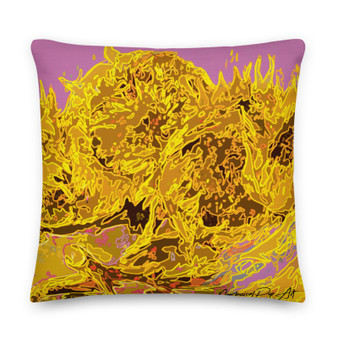 Vincent Van Gogh Sunflowers Yellow and Blush Pink Decorative Pillows art fashion and design