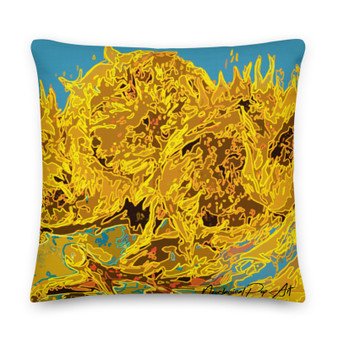 on sale Vincent Van Gogh Sunflowers Yellow and Light Blue decorative Pillows by Neoclassical Pop Art  online designer art fashion design brand shipping worldwide 