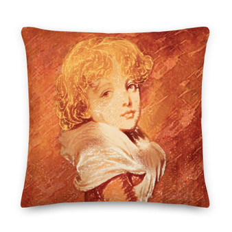 orange Old Masters pillow art fashion and design