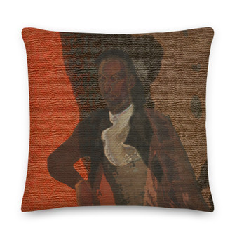 Goya brown off white Orange Decorative Pillow art fashion and design