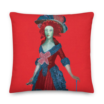 Francisco Goya red Blue Decorative Pillow