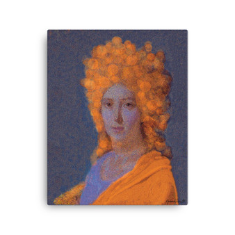 Louis David Purple Orange Print on Canvas