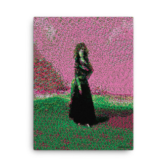 Goya The Black Duchess in Pink Green Print on Canvas