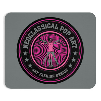 Da Vinci Vitruvian Man Pink Gray Mousepad