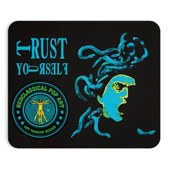Caravaggio Blue Green Medusa Mousepad