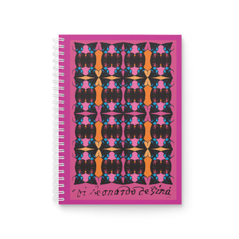 pink green Da Vinci Alexander the Great Pink Spiral Notebook