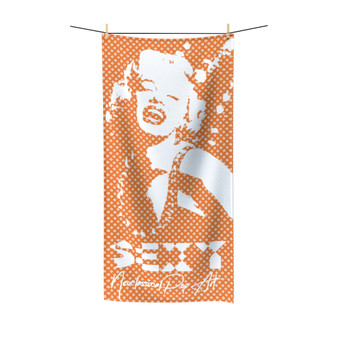 On Sale  Marilyn Monroe Pop Portrait Orange Peach White Decorative Bath Towel by  Neoclassical Pop Art