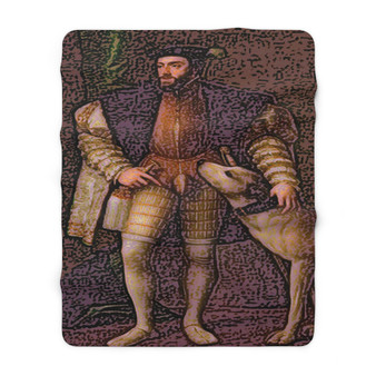 Titian King Charles V Dog Sherpa Fleece Blanket