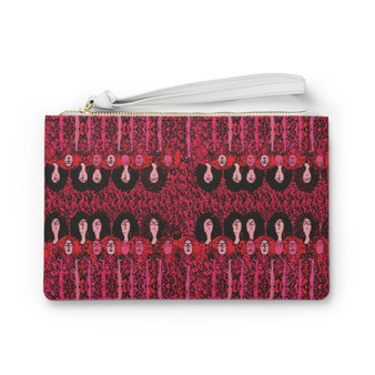 for Klimt Beethoven Frieze Red Clutch Bag