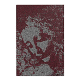Da Vinci Study of a Woman's Head Brown Area Rugs