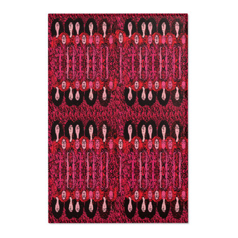 On Sale Klimt Beethoven Red Area Rugs by Neoclassical Pop Art