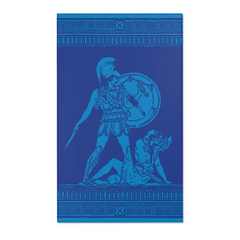 Greek Classical Ancient Art Blue Area Rugs