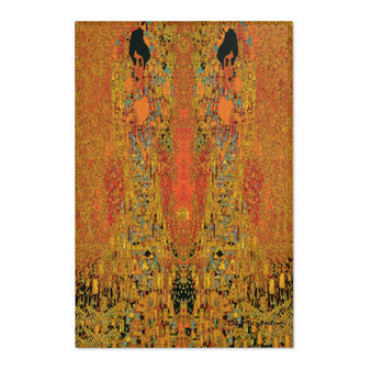Klimt The Woman in Gold Orange Area Rugs