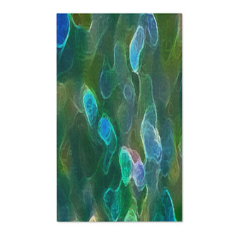 Abstract Green Blue Area Rugs