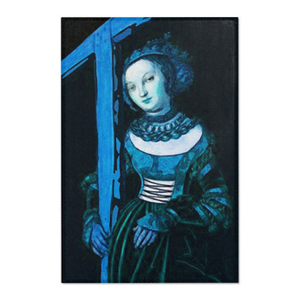 Cranach the Elder Blue Cross Area Rugs