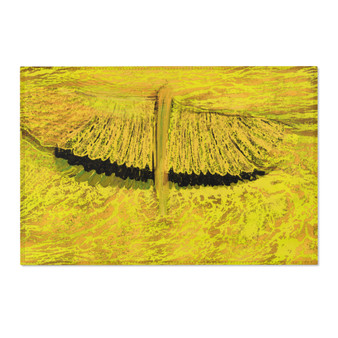 Shop for Da Vinci Bird Wings Yellow Area Rugs  by Neoclassical Pop Art