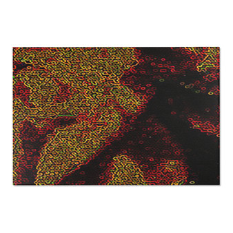 for Abstract Hermit Orange Yellow Black Area Rugs
