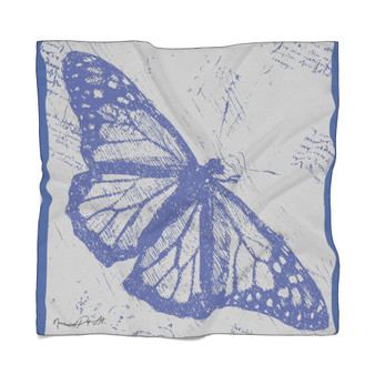 Da Vinci | Blue Butterfly Poly Scarf