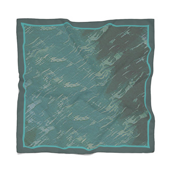 turquoise Abstract Art Poly Scarf