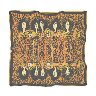 Klimt Yellow Orange Poly Scarf by Neoclassical pop art