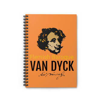 Van Dyck Flemish artwork on a ruled-line spiral notebook