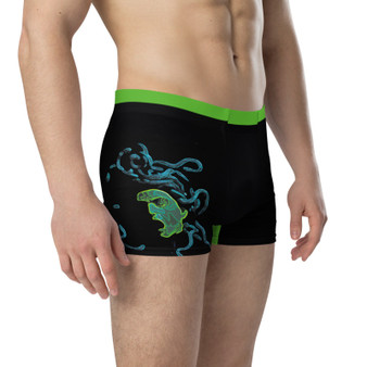 Caravaggio Medusa artwork on white all-over-print boxer briefs