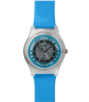 Da Vinci Blue Pop Vitruvian Man Fashion Watch