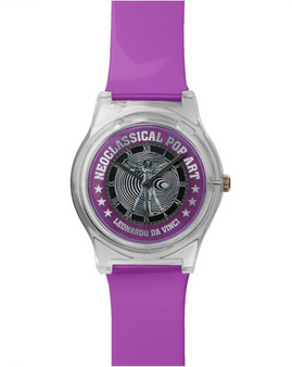 Da Vinci Purple Pop Vitruvian Man Fashion Watch