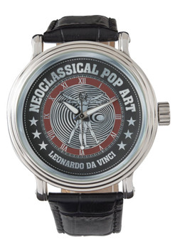 Da Vinci Men's Vintage Black Leather Strap Watch