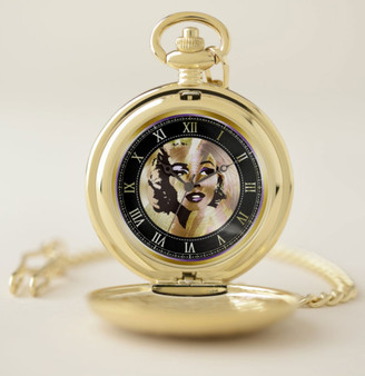 Monroe |Self Portrait in Gold Pocket Watch