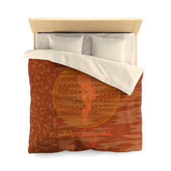 Michelangelo David portrait printed on a microfiber duvet cover