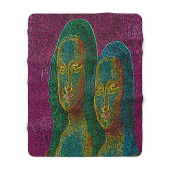 Da Vinci Mona Lisa Sherpa Fleece Blanket