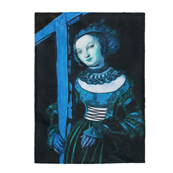 Saint Helena with the Cross Velveteen Plush Blanket